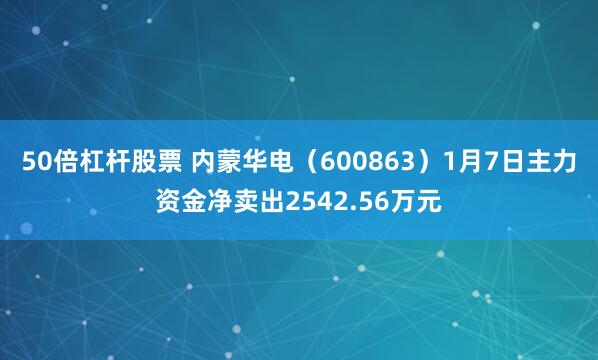 50倍杠杆股票 内蒙华电（600863）1月7日主力资金净卖出2542.56万元