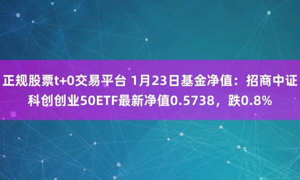 正规股票t+0交易平台 1月23日基金净值：招商中证科创创业50ETF最新净值0.5738，跌0.8%